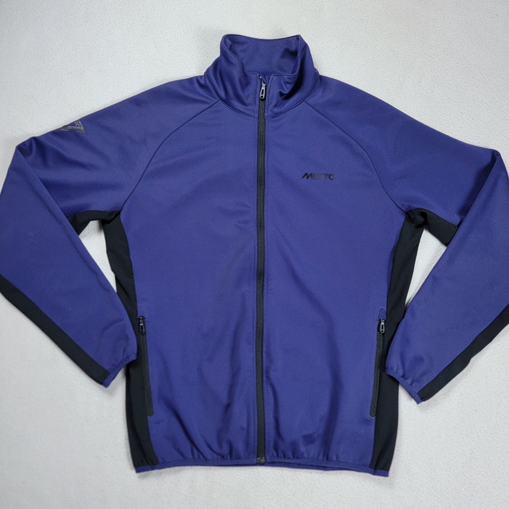 MUSTO Evolution Sailing Jacket Men's Size Large Purple Full Zip Stand Up Collar
